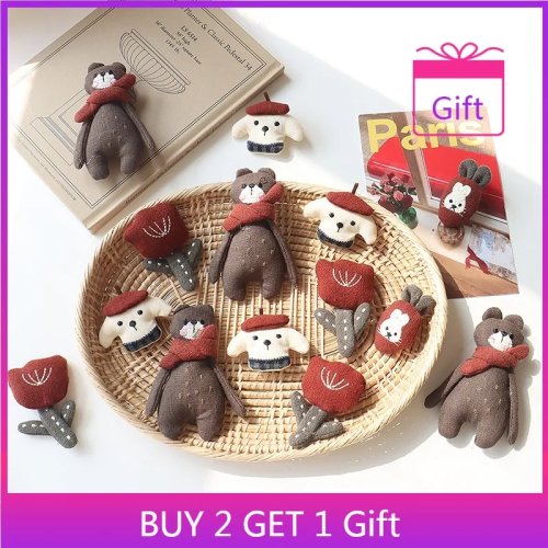 Kit DIY para hacer broches kawaii con tela de conejito y zanahoria, pin floral, materiales de manualidades para niñas, horquillas para el pelo y accesorios de ropa