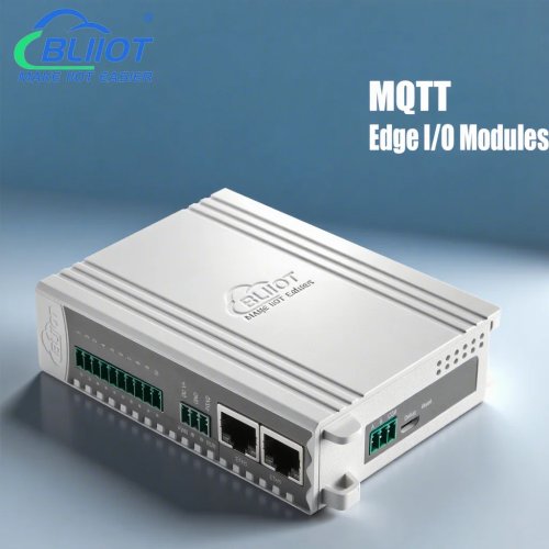 BLIIOT MQTT Edge I/O Module, Industrial Remote Gateway with 4-Ch Analog Input, RS485, Anti-interference, AI/AO/DI/DO/RTD/TC