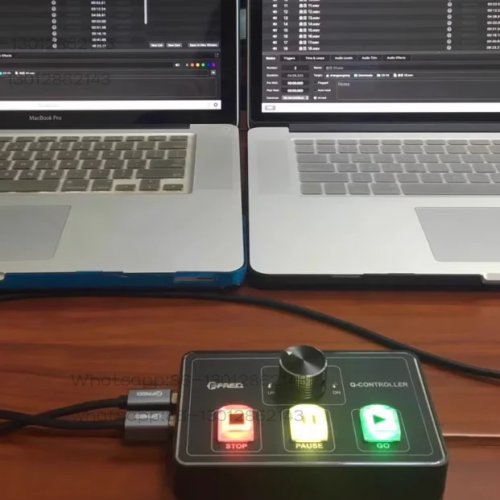 Novo controlador QLab 2026 – Controlador mestre/backup USB duplo MIDI, compatível com todas as versões do QLab para Figure53
