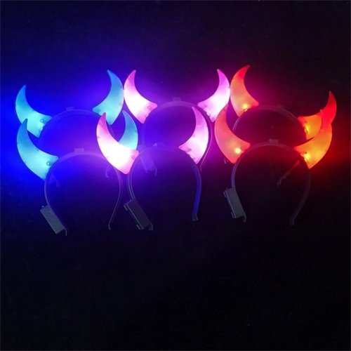 LED Duivelshoorn Haarband - Lichtgevende haarclip voor Halloween, Kerst, Feest