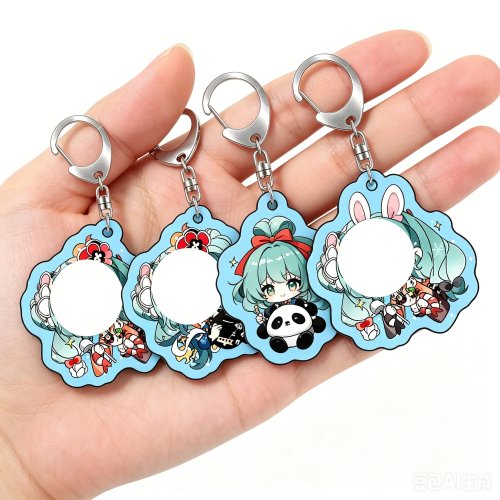 Gantungan Kunci Akrilik Karakter Anime Custom 5cm Lucu Gantungan Mobil Hadiah Ulang Tahun untuk Teman