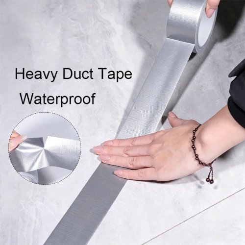 5/10/20M Heavy Duty Waterproof Duct Tape, Silver, Strong Adhesive, No Residue, for Home Repair and Carpet Binding