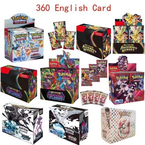2026 Black Bolt Pokemon TCG Booster Box 360 Kartu Versi Inggris Mainan