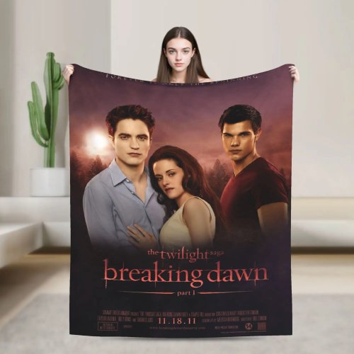 Plaid en polaire Twilight Saga Breaking Dawn - Edward, Bella, Jacob & Black