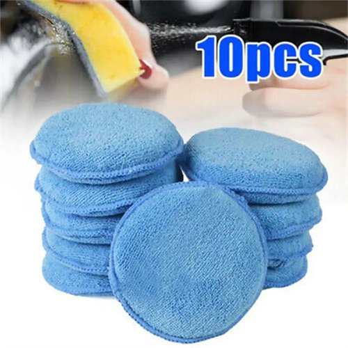 Discos de pulido de microfibra para auto, aplicadores de espuma para cera (1/5/10 piezas)