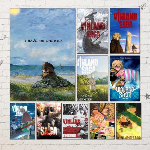 Постер Аниме Vinland Saga PP самоклеящийся водонепроницаемый настенный декор для спальни гостиной общежития бара эстетичный декор подарок
