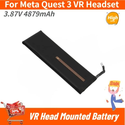 Аккумулятор высокой ёмкости 3,87 В 4879 мАч для VR-гарнитуры Meta Quest 3, новый запасной аккумулятор