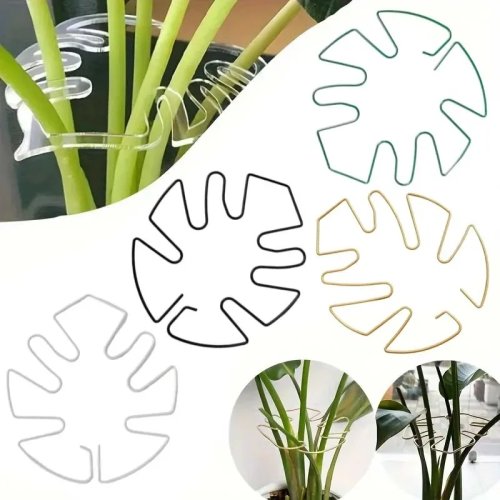 モンステラと花の植物サポート
