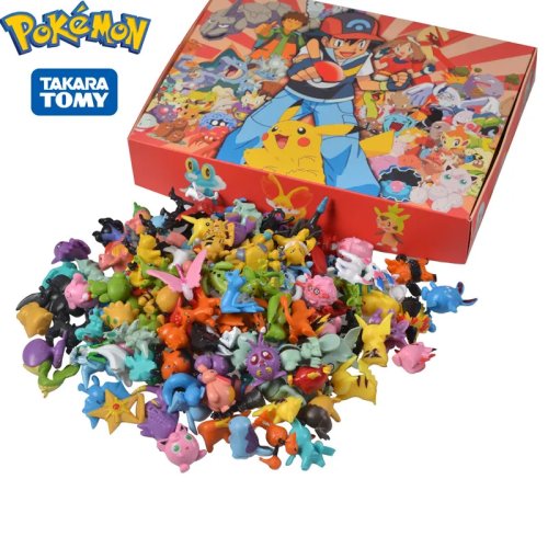 144 Pokemon Figuren - Pikachu Anime Action Figure, Verzamelbaar Speelgoed voor Kinderen, Kerstcadeau