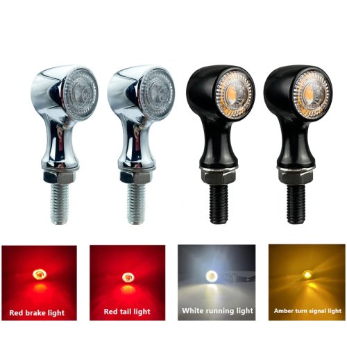 Piscas LED para moto com marcação E, 3 em 1, dianteiros e traseiros, com luz de travão