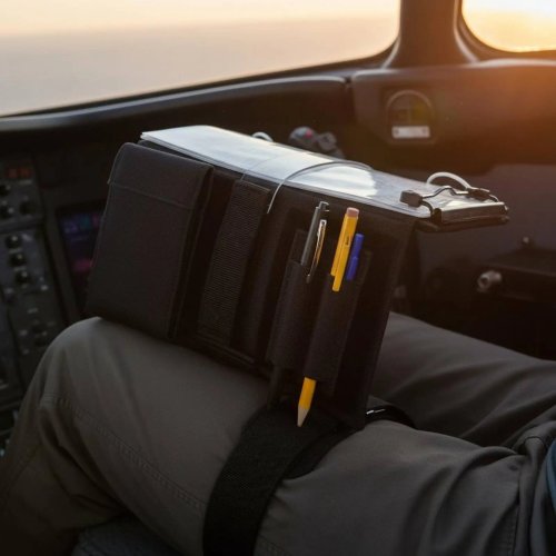 Aviator kniebord met beenband - Draagbaar cockpit schrijfbord, handsfree visuele navigatie