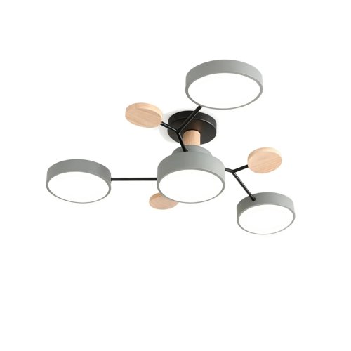 Kinderlampe Holz Deckenleuchte, Mid-Century, Batteriebetrieben für Schlafzimmer