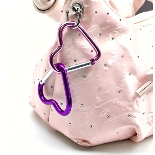 Hartvormige metalen karabijnhaksleutelhanger voor mannen en vrouwen - Gepersonaliseerd cadeau voor tassen, sleutels, telefoon, motor