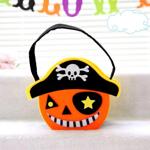 حقيبة هالوين لحلوى الأطفال بمقبض – حقيبة توت من غير المنسوج لحفلات Trick or Treat، كيس هدايا