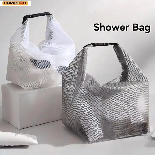Borsa portaoggetti impermeabile con coulisse Homefish, grande capacità, per fitness, nuoto, bagno e articoli da toilette per esterni