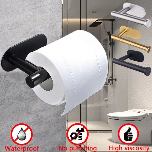 Suporte de papel higiénico adesivo, suporte de toalhas de cozinha, dispensador de guardanapos, suporte para casa de banho