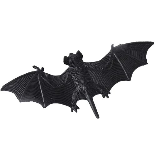 Murciélago negro falso divertido para bromas, juguete, decoración de fiesta de Halloween
