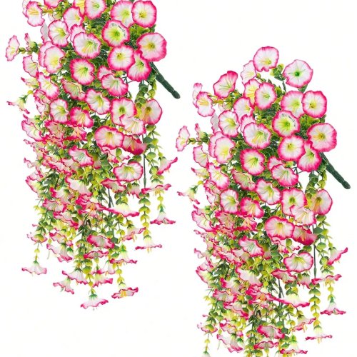 1/2/4 uds. Enredadera de flores de seda de eucalipto artificial, follaje resistente a los rayos UV para colgar en exteriores, ideal para aniversarios, graduaciones, bodas, fiestas, hogar, oficina, porche, jardín, decoración de pared en primavera y verano