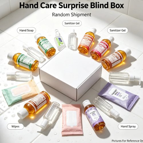 Hộp bất ngờ vệ sinh nhà cửa: xà phòng lỏng Castile, gel rửa tay khô & khăn giấy khử trùng (giao ngẫu nhiên)