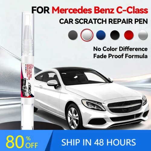 Stylo de Réparation de Peinture pour Mercedes Benz Classe C – Élimine les Rayures Touch Up (1993-2025 W204 W205 W206) Accessoire Auto DIY
