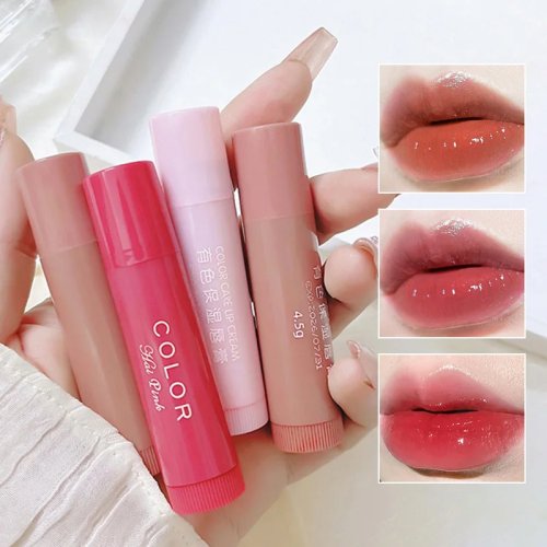 Set de 3 bálsamos labiales con tinte HAIPINK - Humectante, disimula líneas de labios, previene resequedad