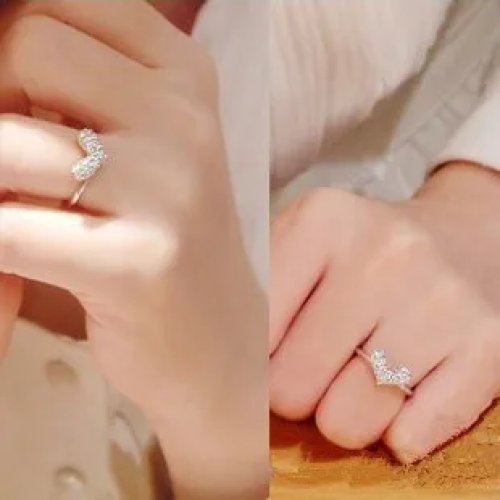 Anillo de amor ajustable de 17 mm, brillante y moderno 2026