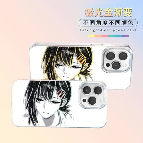 アニメ 東山コベニ iPhone 11 12 13 14 15 16 17 Pro Max Plus Air チェーンソーマン オーロラレーザー ケース