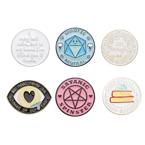 Pin de esmalte 'I Am Enough' | Broche con frase motivacional | Insignia para mochila o chamarra | Regalo original
