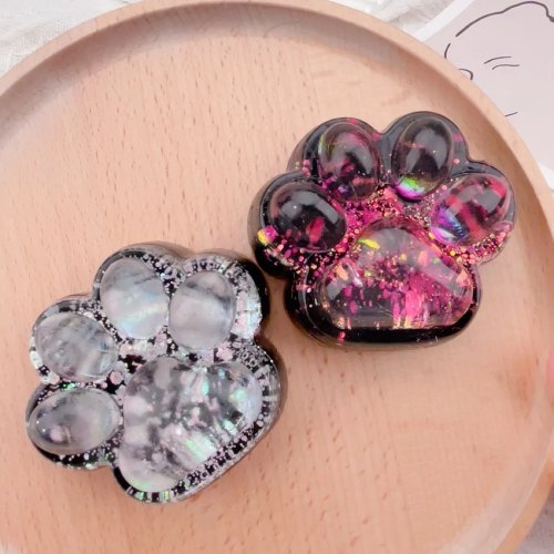Kattenpoot squishy-speelgoed met donkere sterrenhemel, imitatie siliconen modder textuur, zacht om te knijpen, sensorische stressverlichting, nieuwigheidscadeau voor tieners en volwassenen