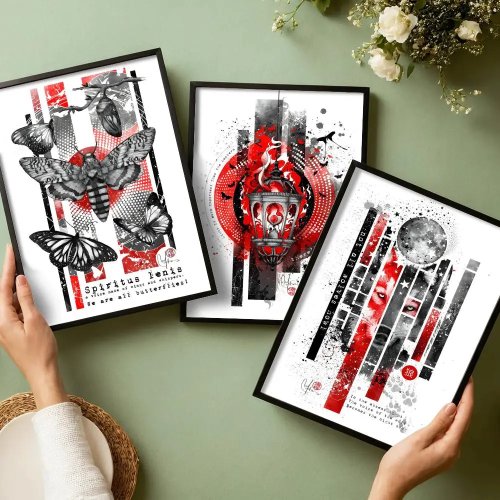 Adesivos de parede abstratos minimalistas - Póster adesivo HD para quarto, sala, decoração moderna de casa, presente