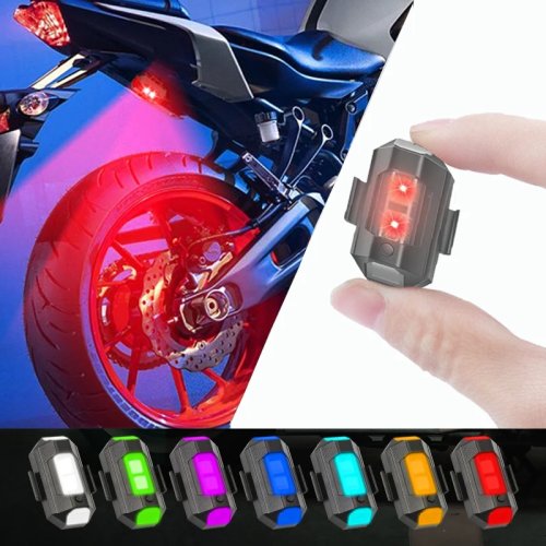 Mini USB LED Strobe Light 7 Colors for Drone Motorcycle Bike Anti-Collision Flashing Warning Light