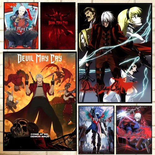 Poster Game Devil May Cry, HD Waterproof Wall Art Tempel, Dekorasi Serbaguna untuk Semua Ruangan, Kado Ideal