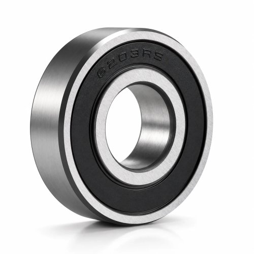 Rodamiento de bolas de ranura profunda 6203-2RS con sello de goma doble para rueda de moto, baja fricción, alta precisión, resistente al desgaste