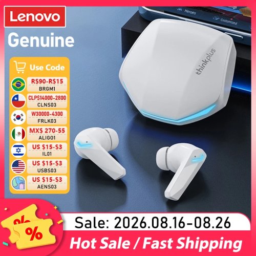 Lenovo GM2 Pro Бездротові Навушники TWS Bluetooth 5.4, Низька Затримка для Ігор з HD-дзвінками, Подвійний Режим