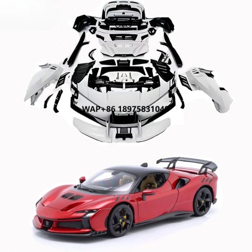 Bộ body kit sợi carbon khô cho Ferrari SF90 (bản nâng cấp SF90XX) – cản trước, nắp capo, ốp sườn, khuếch tán sau, cánh gió