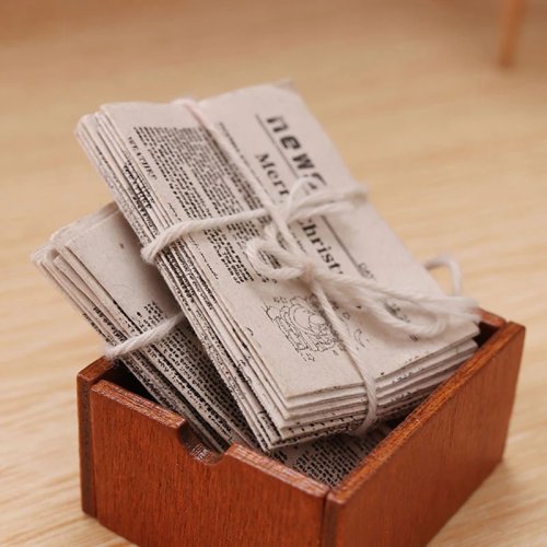Set di Giornali Retro in Miniatura per Casa delle Bambole Scala 1/12 – Giocattolo Modello Accessori per Arredamento