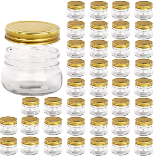 Bocaux en verre de 150 ml avec couvercle, petits bocaux à épices pour herbes, gelée, confiture, cadeaux de mariage, petits pots pour bébé
