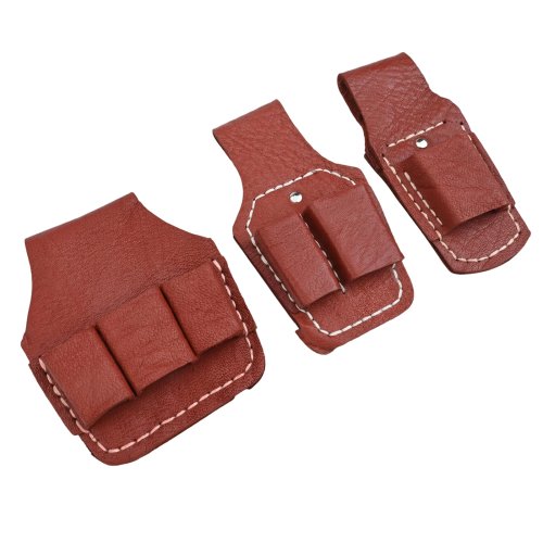 3 chiếc Túi da đựng dụng cụ thợ điện màu nâu, bao kìm, đai đeo dụng cụ, hộp lưu trữ di động cho xưởng