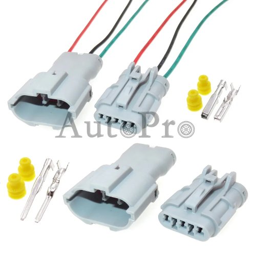 1 Conjunto de Conector Elétrico para Carro AC de 3 Vias, Caixa Plástica (MG640329 MG610327-5 7222-7434-40 7123-7434-40)