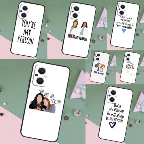 Capa para telemóvel OPPO Reno e Find Series com motivo Grey's Anatomy 'You Are My Person'