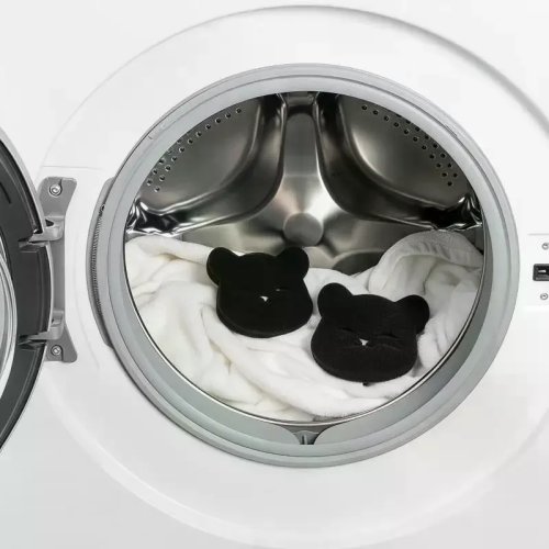 8 uds Esponja Reutilizable para Eliminar Pelo de Mascotas, Pelota de Lavadora con Forma de Oso, Atrapa Pelusas para Ropa y Sofá