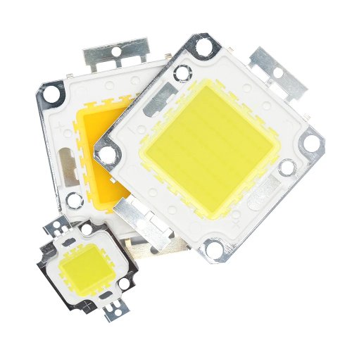 1 unidad LED COB 10W 20W 30W 50W para foco, reflector, luz de jardín, luz integrada cuadrada - Blanco/Cálido