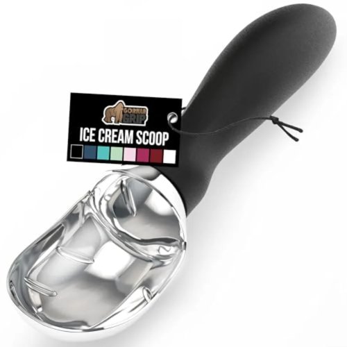 Cuchara de helado de alta resistencia - Libre de BPA, apta para lavavajillas, mango de aleación de zinc, profesional para gelato duro