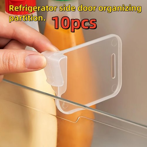 10 pezzi Divisori Multifunzionali per Mensole Porta Frigorifero - Organizzatori di Spazio