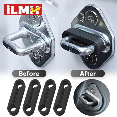Cache-serrure de porte de voiture en silicone, universel, anti-vibrations, insonorisant, anti-rayures