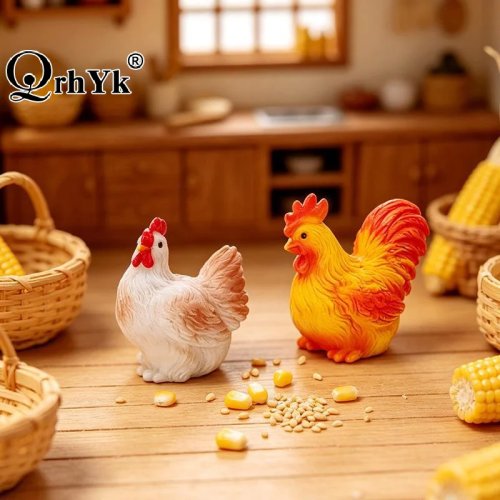 Groothandel 1 stk Cartoon 3D Mini Kuiken Hen Hars Charm Ornament DIY voor Sleutelhanger en Poppenhuisdecoratie