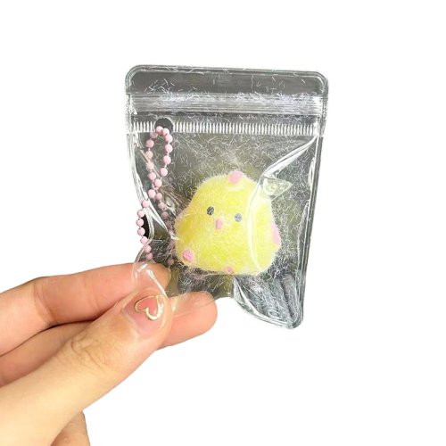 Squishy Gà Mini Chống Stress Đồ Chơi Fidget TPR Dính Móc Túi