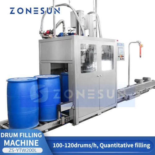ZONESUN ZS-YTW200L Máquina automática de enchimento de barris para líquidos - Enchedor quantitativo para produtos químicos, lubrificantes, detergentes