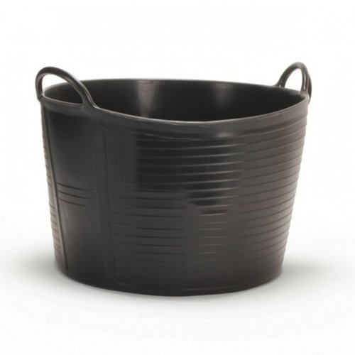 Flexible Plastic Mixing Tub with Handles - Lightweight Open Top Container for Builders