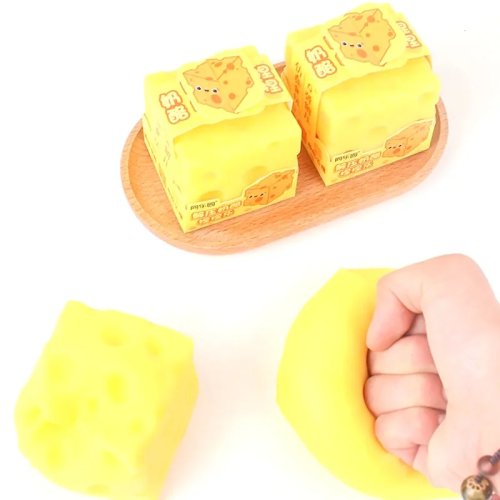 Squishy Kaas Fidget Speelgoed – Langzaam Terugverend Stressverlichtend Sensorisch Speelgoed